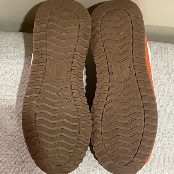 Madewell Colorblock Offwhite Sneakers with Tan, Pink and Orange Highlights, 8 - Picture 6 of 6